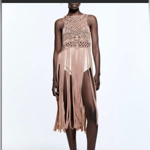 Zara fringe knit top